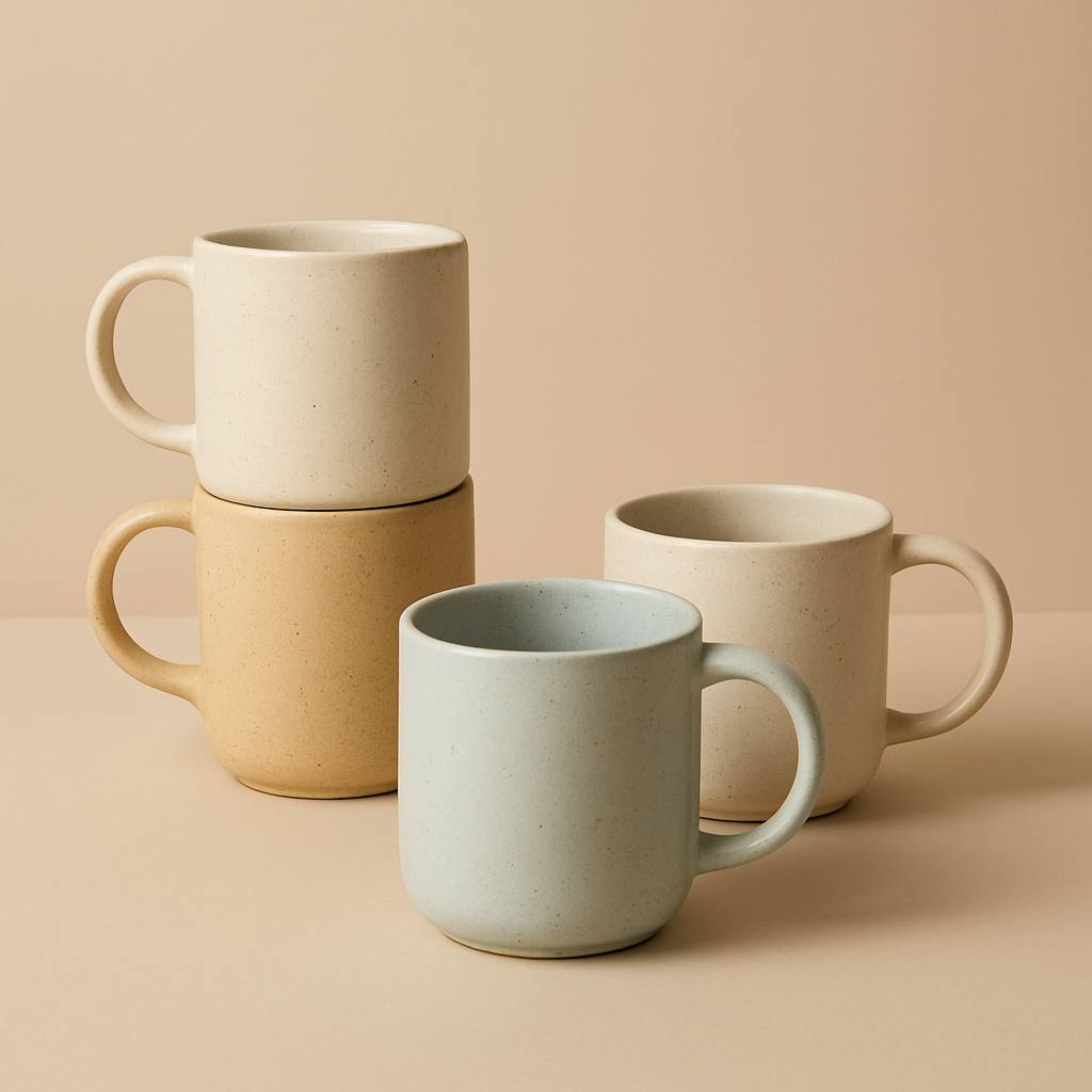 Set de 4 Tazas de Cerámica